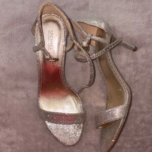 Michael Kors Glitter Ankle Strap Evening Heels